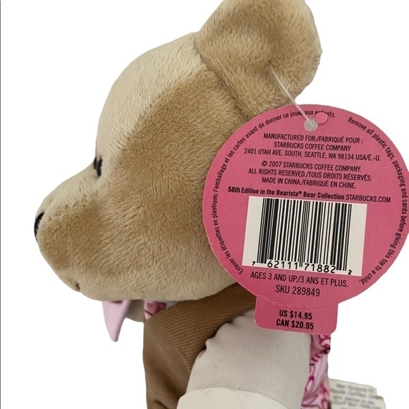 Starbucks | Vintage 2007 Collectible Bearista Bear Plush 58th Edition NW… - Picture 6 of 7